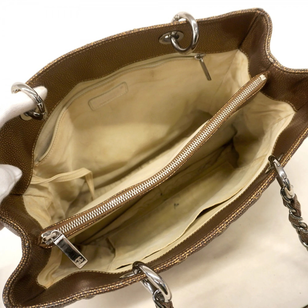 CHANEL Brown Caviar Leather Tote Bag - Picture 4 of 11
